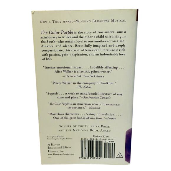 The Color Purple Paperback Alice Walker Pulitzer Prize Winner African American - Picture 7 of 8
